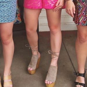 Steve madden lace up wedges